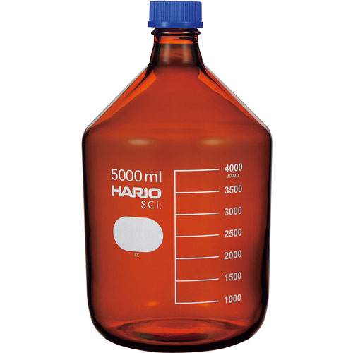 ＨＡＲＩＯ　ボトル　耐熱ねじ口瓶（茶）　５０００ｍｌ＿