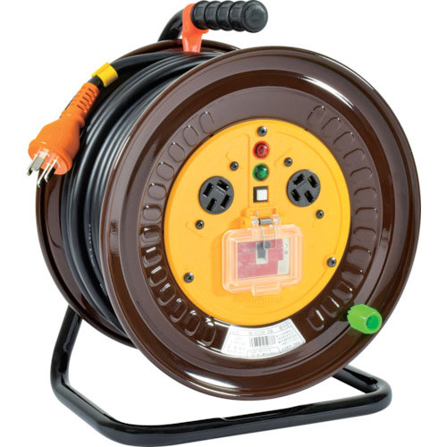 日動 電工ドラム 三相200V 過負荷漏電保護兼用ブレーカ付 30m_