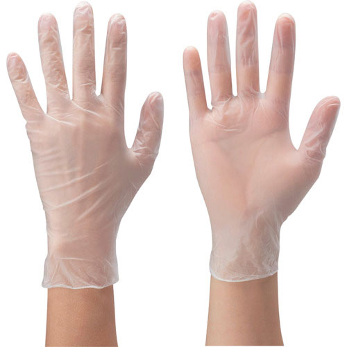 ショーワ　ビニール使い捨て手袋　ナイスハンドきれいな手つかいきりグローブ　ビニール　１００枚入　Ｌサ＿