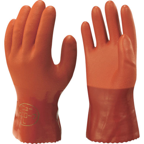 ショーワ　塩化ビニール手袋　Ｎｏ６１２ニュービニローブ２双パック　オレンジ　Ｍサイズ＿