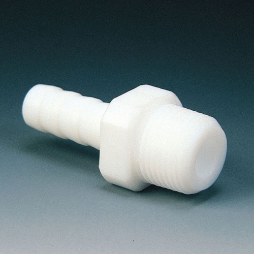 フロンケミカル　ＰＴＦＥ　ハーフオスチューブジョイント竹の子外径１２φ×Ｒ３／８＿