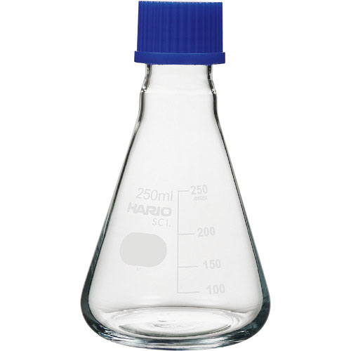 ＨＡＲＩＯ　耐熱ねじ口三角フラスコ　２５０ｍｌ＿