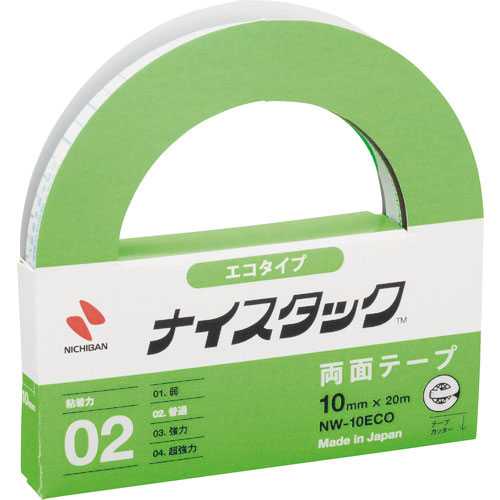 ニチバン 両面テープ ナイスタックNW-10ECO 10mmX20m(大巻) エコのり仕様 エコマー_
