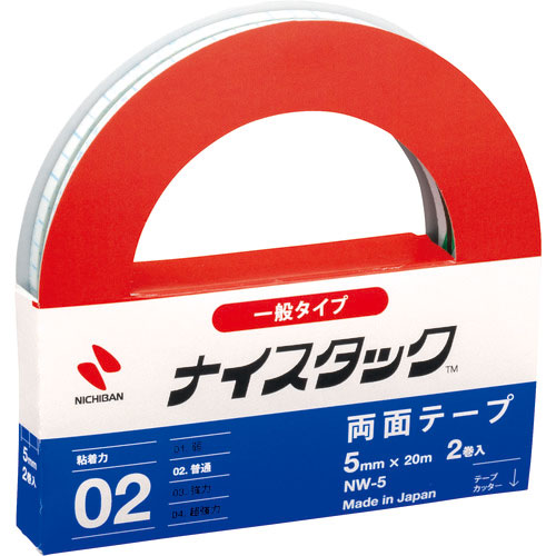 ニチバン 両面テ-プ ナイスタックNW-5 5mmX20m 2巻入り_