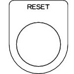 TRUSCO スイッチ銘板 RESET 黒 φ22.5(5枚入り)_
