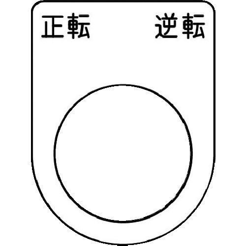 ＩＭ　押ボタン／セレクトスイッチ（メガネ銘板）　正転　逆転　黒　φ２２．５　４０×３０×２ｍｍ＿