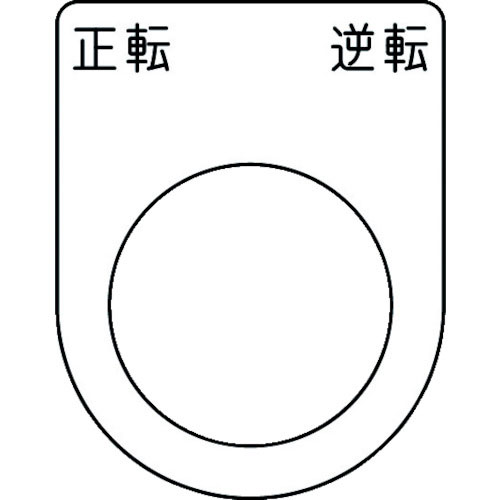 ＩＭ　押ボタン／セレクトスイッチ（メガネ銘板）　正転　逆転　黒　φ２５．５　４５×３５×２ｍｍ＿