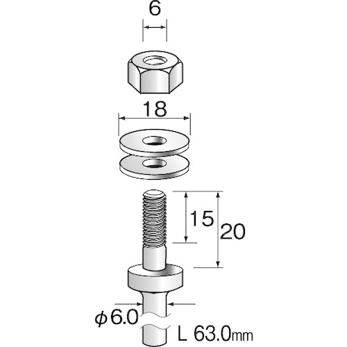 ミニモ マンドレール φ6.0穴用 (3本入)_