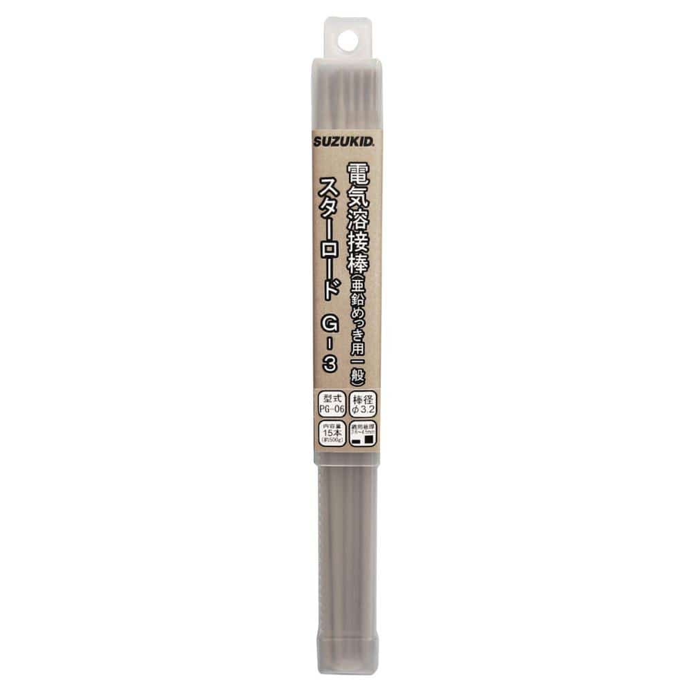 ＳＵＺＵＫＩＤ　スズキッド　亜鉛めっき用溶接棒スターロードＧ－３　直径３．２×５００ｇ　ＰＧ－０６