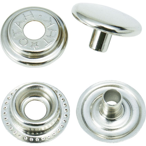 TRUSCO ハトメボタン ニッケルめっき 15mm 10組入り_