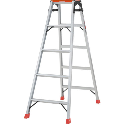 ＴＲＵＳＣＯ　天板乗り防止ペイントはしご兼用脚立　アルミ合金製・脚カバー付　高さ１．４０ｍ＿