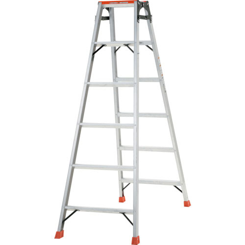 ＴＲＵＳＣＯ　天板乗り防止ペイントはしご兼用脚立　アルミ合金製・脚カバー付　高さ１．６９ｍ＿