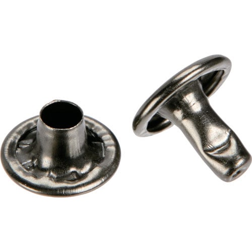TRUSCO 大カシメ スチール 黒ニッケルめっき 9mm 足長8.5mm 30組入 (ブリスターパ_