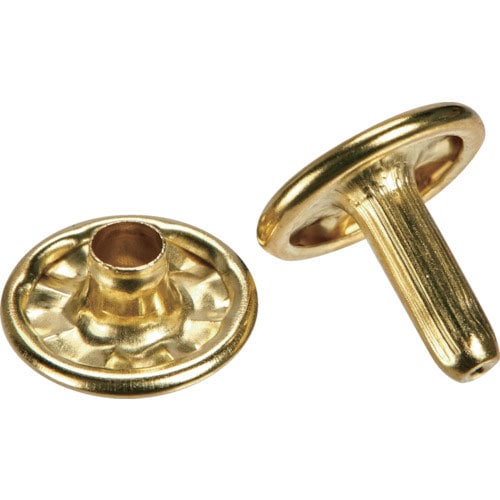 ＴＲＵＳＣＯ　特大カシメ　スチール　真鍮めっき　１３ｍｍ　２０組入　（ブリスターパック入）＿