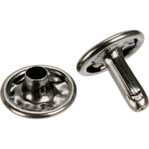 TRUSCO 特大カシメ スチール 黒ニッケルめっき 13mm 20組入 (ブリスターパック入)_