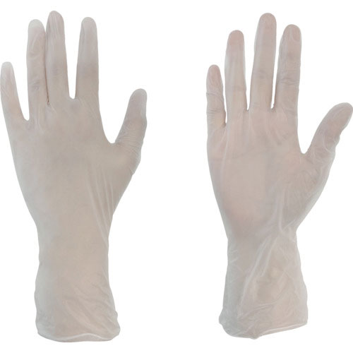ＴＲＵＳＣＯ　使い捨てビニール手袋（プラスチック手袋）　粉付Ｌ　クリア　（１００枚入）＿