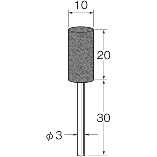 リューター　軸付セラミックゴム砥石（金属研磨用）外径（ｍｍ）：１０粒度（＃）：１０００＿