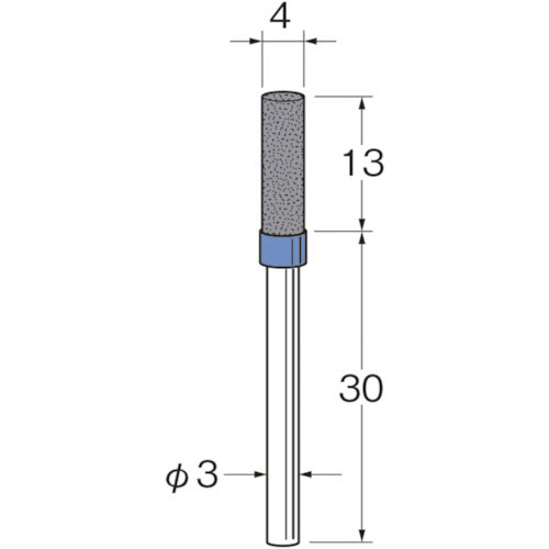 リューター　軸付セラミックゴム砥石（金属研削用）外径（ｍｍ）：４粒度（＃）：１２０＿