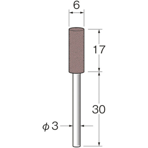 リューター　軸付ラビン砥石（一般用）Ｒ４３２１粒度（＃）：８０＿