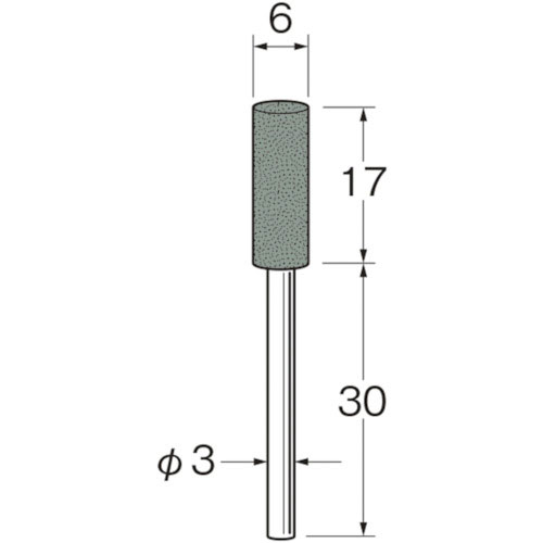リューター 軸付ラビン砥石(一般用)R4322粒度(#):120_