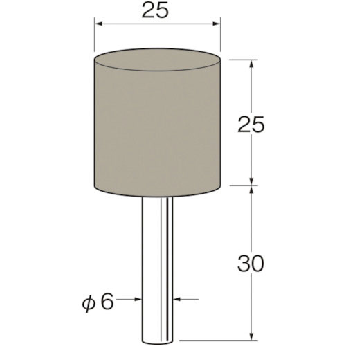 リューター　軸付弾性砥石（ＰＶＡ砥石）外径（ｍｍ）：２５粒度（＃）：１２０＿