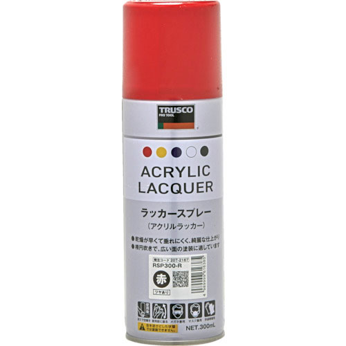 TRUSCO アクリルラッカースプレー 赤 300ml_
