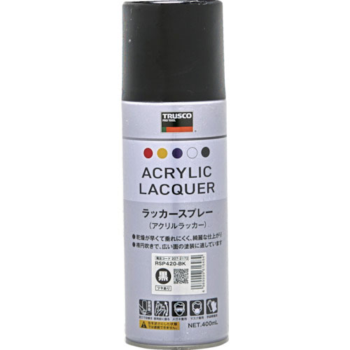 ＴＲＵＳＣＯ　アクリルラッカースプレー　黒　４００ｍｌ＿