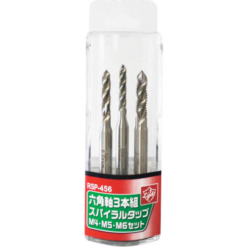 ライト 六角軸スパイラルタップ3本組_