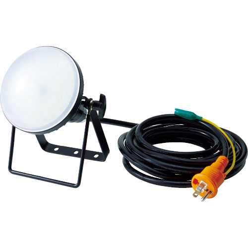 TRUSCO LED投光器 DELKURO 20W 10m アース付 2芯3芯両用タイプ_
