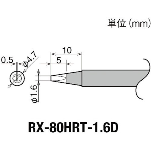 グット　交換コテ先（ＲＸ－８シリーズ）　こて先幅１．６ｍｍ＿