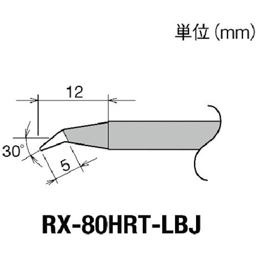 グット　交換コテ先（ＲＸ－８シリーズ）　こて先幅Ｒ０．３ｍｍ＿