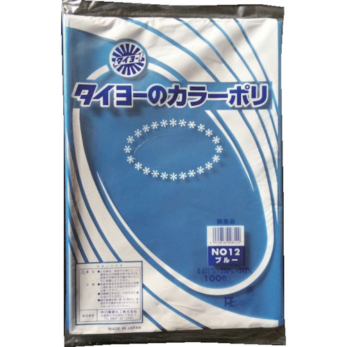 タイヨー　カラーポリ袋０３５（ブルー）　Ｎｏ．１２　（１００枚入り）＿