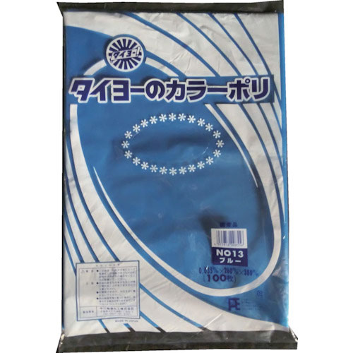 タイヨー　カラーポリ袋０３５（ブルー）　Ｎｏ．１３　（１００枚入り）＿