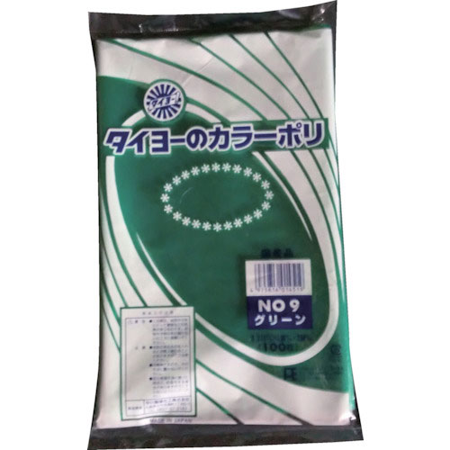 タイヨー　カラーポリ袋０３５（グリーン）　Ｎｏ．１４　（１００枚入り）＿