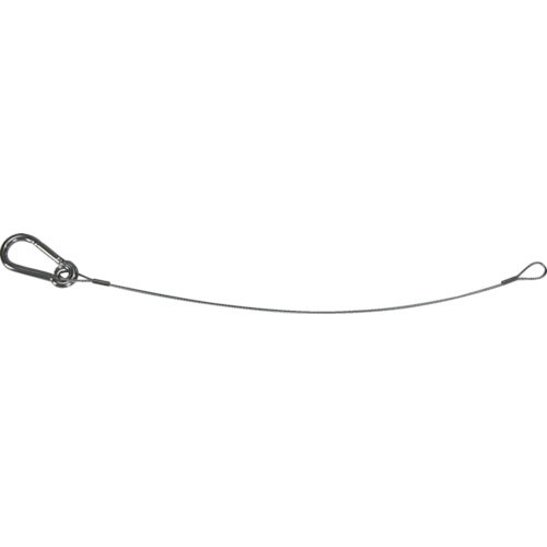 TRUSCO オールステンレスワイヤカットロープ両端ワッパ+片側スナップフック付 1.0Φ×300_