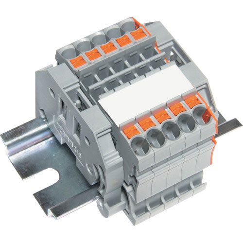 ＴＲＵＳＣＯ　スプリング式端子台２線式　５極　電線サイズ０．２５～２．５＿