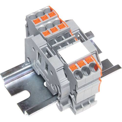 ＴＲＵＳＣＯ　スプリング式端子台３線式　３極　電線サイズ０．２５～２．５＿