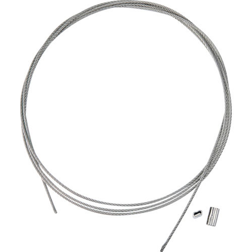 ＴＲＵＳＣＯ　ステンレスワイヤカットロープ＋スリーブ付　１．０パイΦ×１０００ｍｍ（ステンレススリー＿