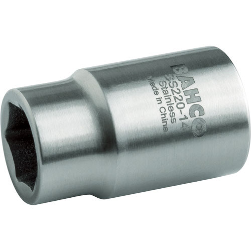 バーコ　ステンレス製６角ソケット　差込角１／４インチ、サイズ１０ｍｍ＿