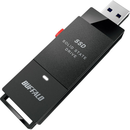 バッファロー PC対応 USB3.2(Gen2) TV録画 スティック型SSD 500GB ブラック_