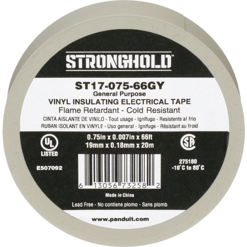 ストロングホールド　ＳｔｒｏｎｇＨｏｌｄビニールテープ　一般用途用　グレー　幅１９．１ｍｍ　長さ２０＿
