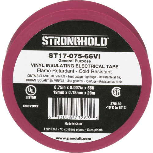 ストロングホールド StrongHoldビニールテープ 一般用途用 紫 幅19.1mm 長さ20m _