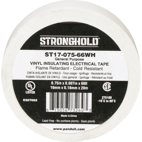 ストロングホールド StrongHoldビニールテープ 一般用途用 白 幅19.1mm 長さ20m _