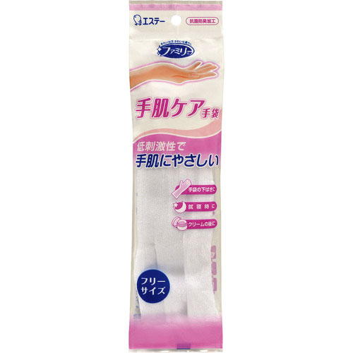 エステー ファミリー手肌ケア手袋Fホワイト_