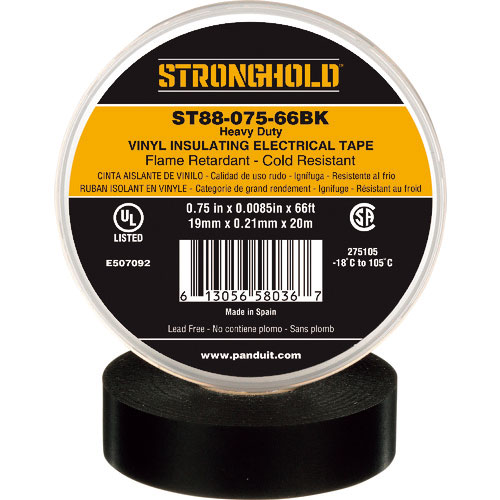 ストロングホールド StrongHoldビニールテープ 耐熱・耐寒・難燃 ヘビーデューティーグレード_