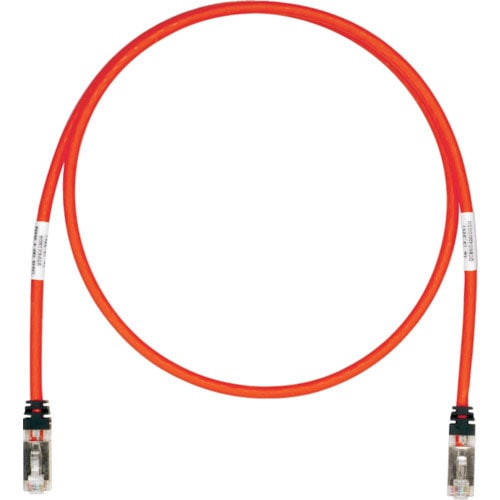 パンドウイット　ＣＡＴ６Ａ／ＣＡＴ６　シールドパッチコード　１ｍ　赤　ＳＴＰ６Ｘ１ＭＲＤ＿
