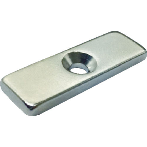 TRUSCO ネオジム角形 皿ねじ穴付 6MM×6MM×4MM M1.6 1個入_
