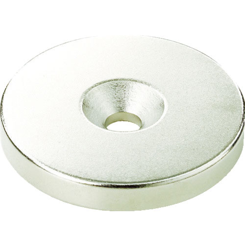 TRUSCO ネオジム丸形磁石 皿ネジ穴付 外径6MM×6MM M1.6 1個入_