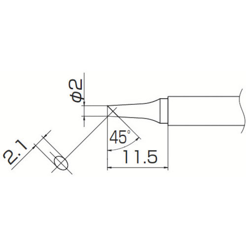 白光 こて先 2BC型_