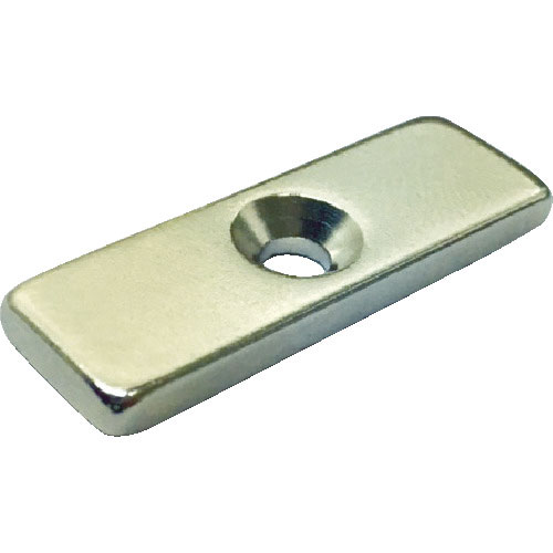 TRUSCO ネオジム角形磁石 皿ねじ穴付 20mm×10mm×4mm M3 1個入_